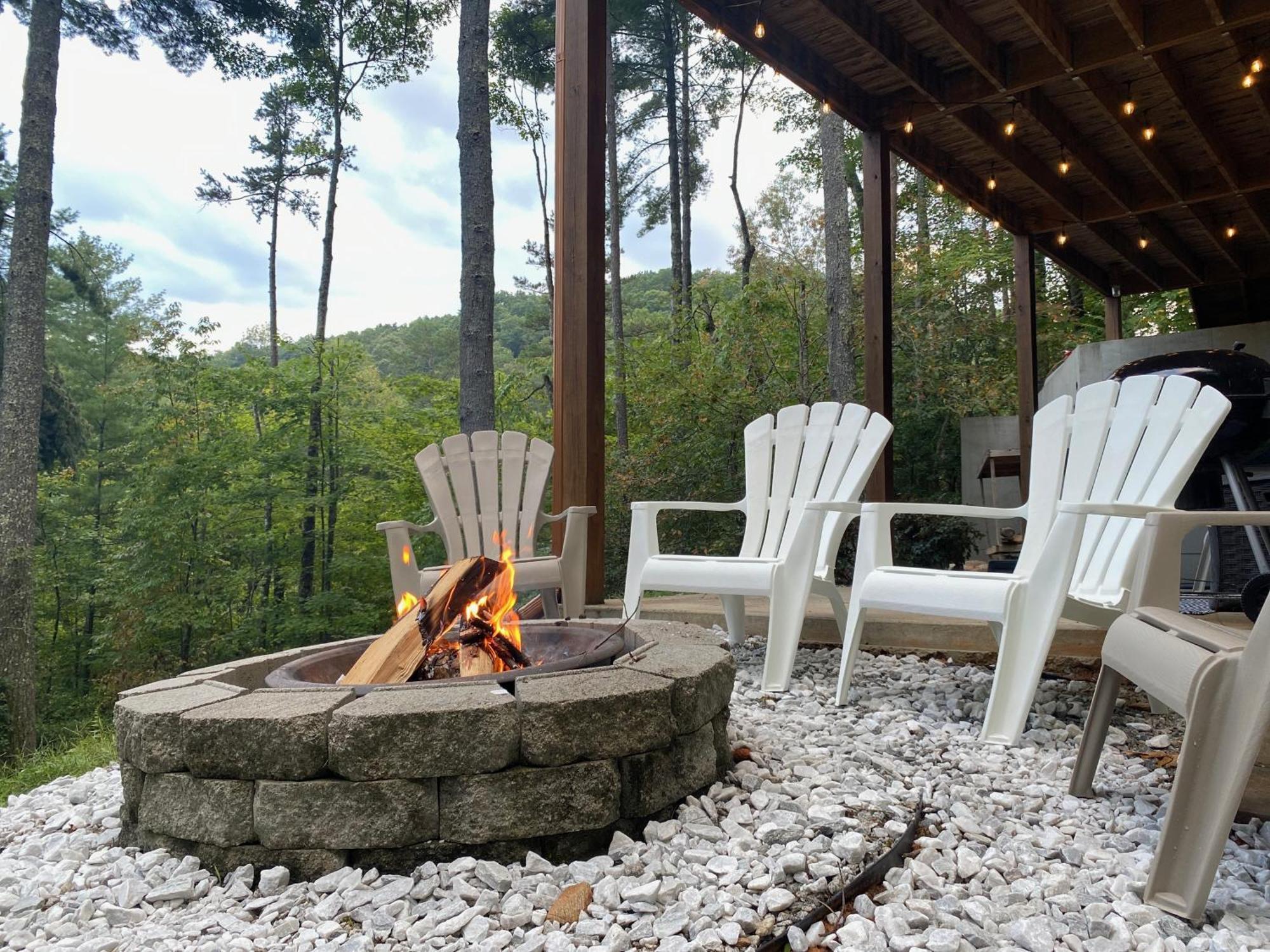 The Cozy Lazy Laurel With Year-Round Mountain Views, Hot Tub, Fire Pit Villa Cherry Log Luaran gambar